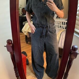 We The Free faded black Denim Jumpsuit